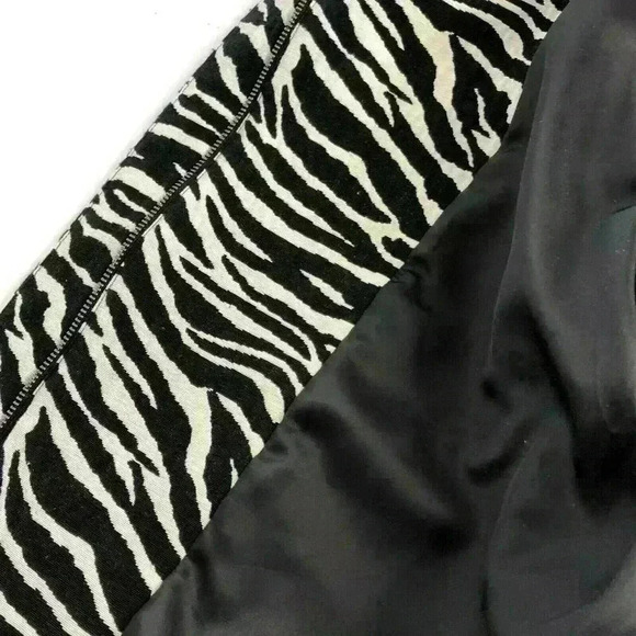 Chicos 3 jacket zebra print full zip pockets long kimono sleeves lined - Picture 7 of 9